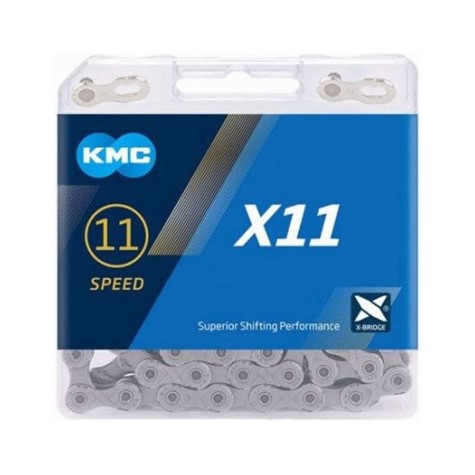 KMC łańcuch X11 x118  srebrno/szary