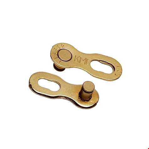 KMC spinki do łańcucha 2szt 12NR Ti-N złoty