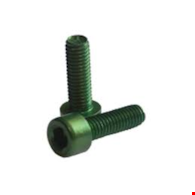 Fibrax śruba z aluminium M5x15mm zielona anodyzowana