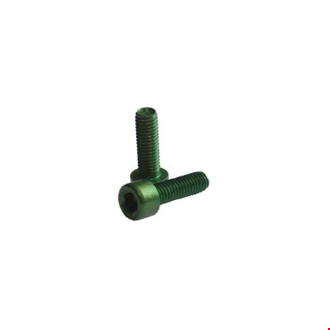 Fibrax śruba z aluminium M5x15mm zielona anodyzowana