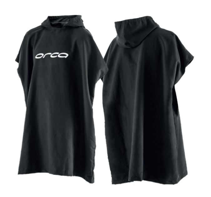 Orca akcesoria ręcznik typu poncho czarny