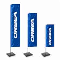 ORBEA MKT Flaga prostokątna winder RECTA FIBER + podstawa gumowa 2,3m