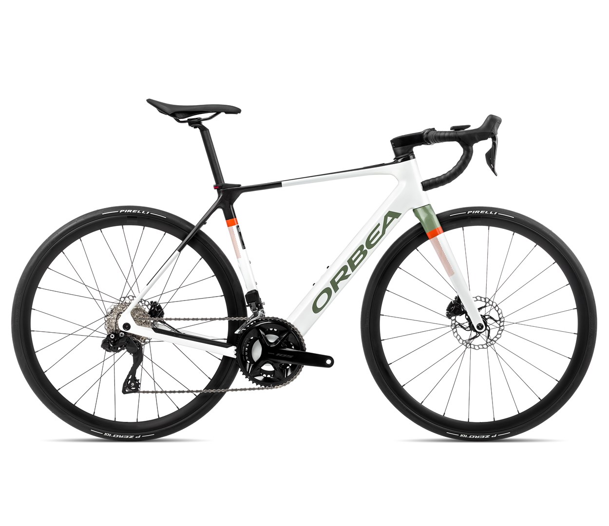 Orbea rower elektryczny GAIN M30i L White Chic - Metallic Green Artichoke