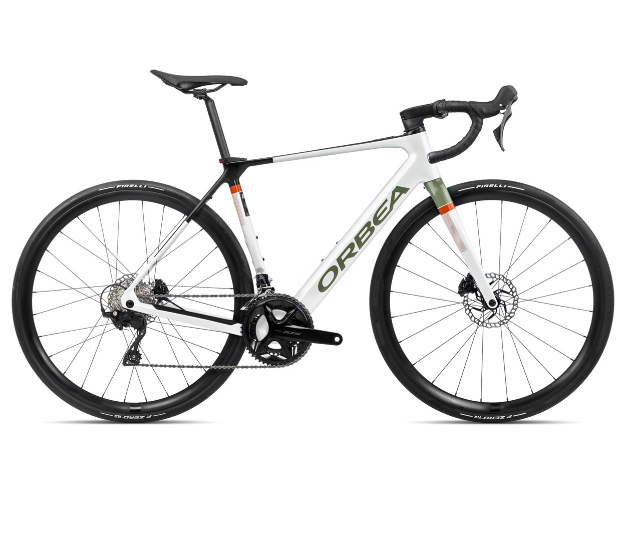 Orbea rower elektryczny  GAIN M30 XS Ivory White - Green Artichoke