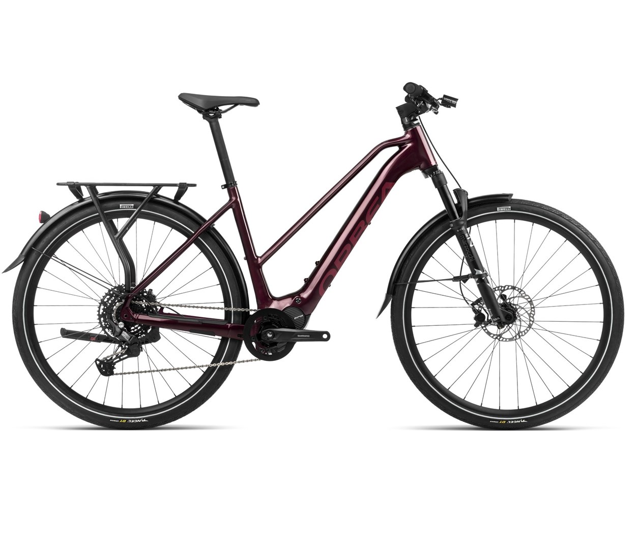 Orbea rower elektryczny  KEMEN MID 30 S Dark Burgundy Red